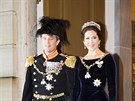 Dánský korunní princ Frederik a korunní princezna Mary (Koda, 1. ledna 2016)