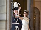 Dánský princ Joachim a jeho manelka princezna Marie (Koda, 1. ledna 2016)