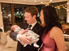 Mark Zuckerberg, jeho manelka Priscilla Chanová a jejich dcera Max (2. ledna...