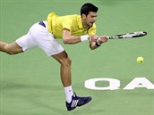 Novak Djokovi ve finle turnaje v Dauh