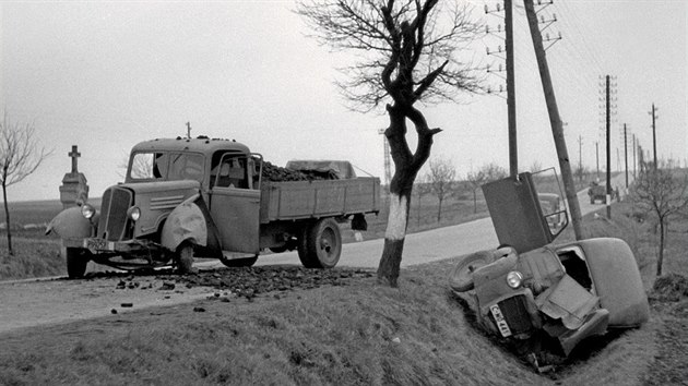 Tato havrie na rovn silnici u kku na Pelhimovsku se stala 14. listopadu roku 1946.