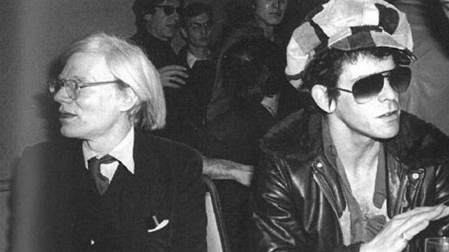 Andy Warhol a Lou Reed na verku v roce 1976 (repro z knihy Jeremy Reed: Waiting for the Man)