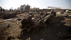 Jemenské hlavní město Saná se stalo cílem desítek saúdských náletů. (6. ledna...