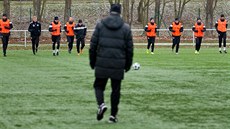 Fotbalisté Hradce Králové na za�átku zimní p�ípravy.