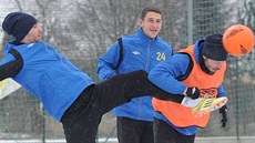 Davor Kukec (vlevo) na tréninku Teplic.