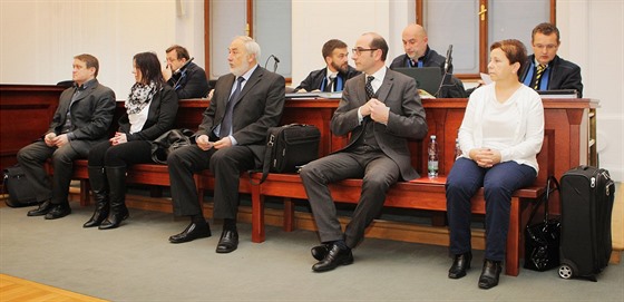 Hlavní líčení v případu daňových podvodů u Krajského soudu v Plzni. Na snímku...