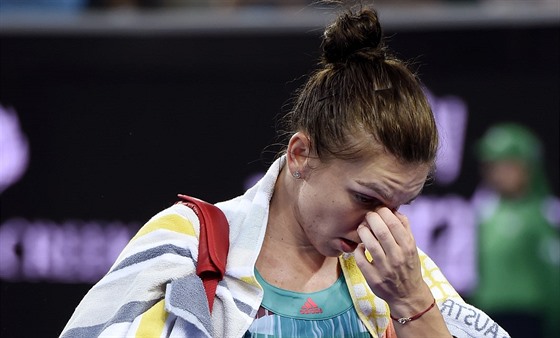 Simona Halepová koní na Australian Open u po prvním kole.