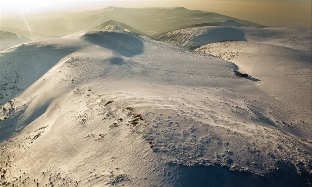 Vrcholek Studniní hory v Krkonoích.