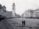 Námstí v Litomyli kolem roku 1885