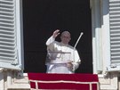 Pape Frantiek zdraví lidi shromádné na námstí svatého Petra (17. ledna...