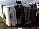 Nehoda kamionu u Dolního Tebonína.