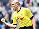 eský útoník Jan Koller v dresu Dortmundu