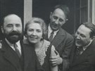 Jan Zrzavý, Charlotte a Bohuslav Martin a Vítzslav Nezval v Paíi v roce 1934