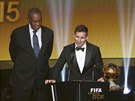 Lionel Messi dkuje za hlasy v anket Zlatý mí 2015.
