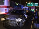 V pondlí 18.1.2016 se stala nehoda tí aut na Jiní spojce v Praze.