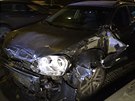 Volkswagen po nehod na Jiní spojce. (18.1.2016)