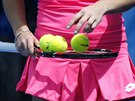 eská tenistka Kateina Siniaková v duelu 1. kola Australian Open se  výcarkou...
