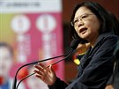 Pedsedkyn tchajwanské Demokratické pokrokové strany Tsai Ing-wen bhem své...