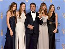 Sylvester Stallone, jeho manelka Jennifer Flavinová a jejich dcery Sophia...