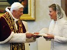 Pape Benedikt XVI. a lucemburská velkovévodkyn Maria Teresa (Vatikán, 8....