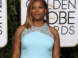 Hereka a zpvaka Queen Latifah zvolila na Zlaté glóby záiv tyrkysové aty s...