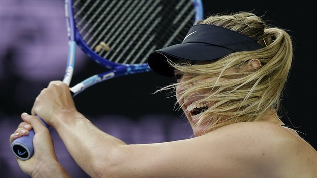 Rusk tenistka Maria arapovov bojuje v 1. kole Australian Open.