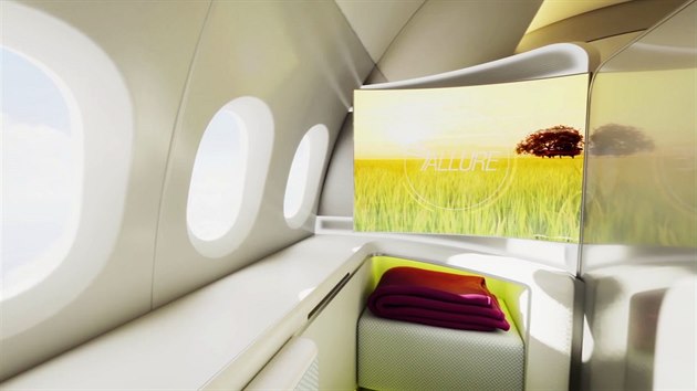 Nová kabina letadla má podle Boeingu nabízet více zábavy, ale také odpočinku a relaxace.
