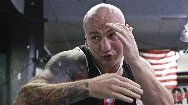 Artur Szpilka bhem trninku