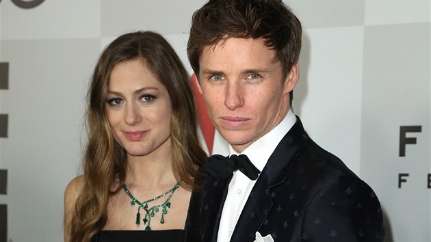 Hannah Bagshawe a Eddie Redmayne (Los Angeles, 10. ledna 2016)