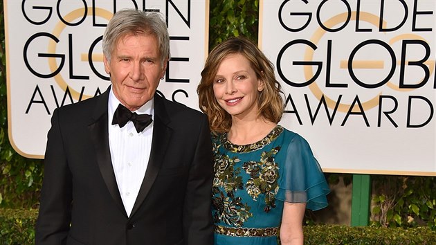 Harrison Ford a Calista Flockhartová (Los Angeles, 10. ledna 2016)