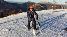 Při testu lyží ZAI v Dolomitech (model ZAI for Caven)