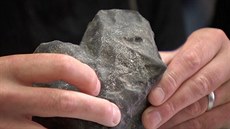 Meteorit nalezený v bahn vyschlého Eyreova jezera na jihu Austrálie má...