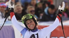 výcarská lyaka Lara Gutová v cíli superobího slalomu v Zauchensee.