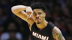 Gerald Green z Miami se raduje ze své trojky.