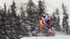 Aksel Lund Svindal na trati kombinaního sjezdu ve Wengenu.