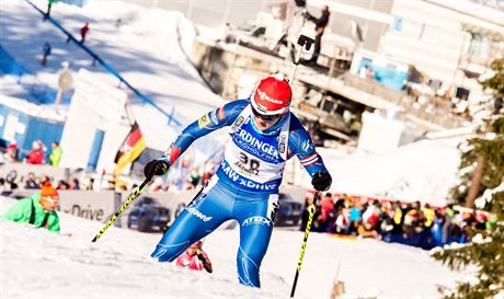 Veronika Vítková na trati sprintu Svtového poháru v italské Anterselv.
