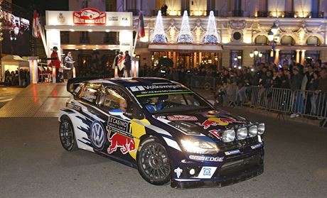 Sebastien Ogier na startu Rallye Monte Carlo