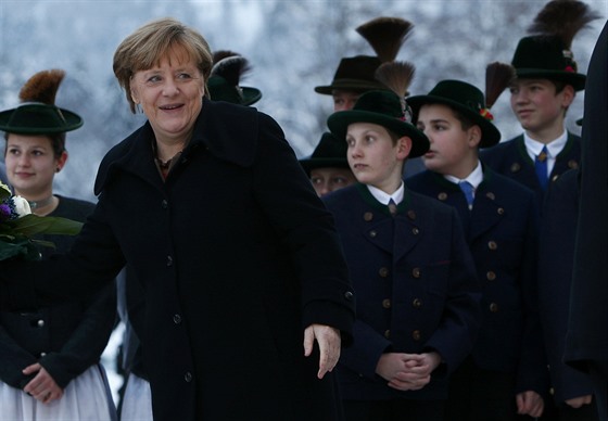 Německá kancléřka Angela Merkelová v alpském středisku Wildbad Kreuth. (20....