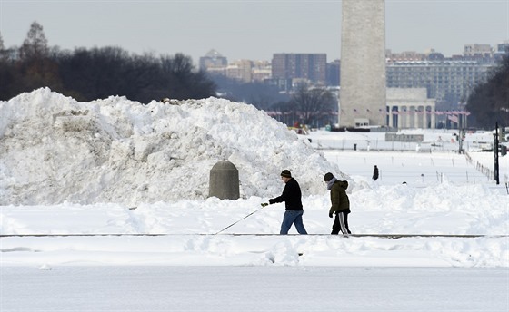 Odklízení snhu ve Washingtonu.