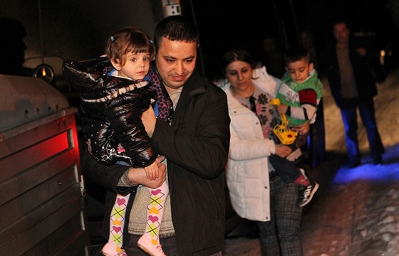 Irátí uprchlíci, kteí dorazili na ubytovnu Okrouhlík u Jihlavy.