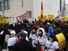Demonstrace berlínských Rus kvli údajnému znásilnní tináctileté Lisy (23....