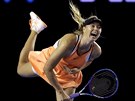 Ruská tenistka Maria arapovová vetí bhem 3. kola Australian Open.