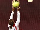 eská tenistka Barbora Strýcová se snaí po postupu do 4. kola Australian Open...