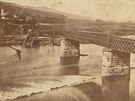 Poniený most v Horních Mokropsech v roce 1872