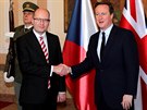 Pedseda vlády Bohuslav Sobotka se v Praze setkal s britským premiérem Davidem...