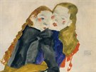 Egon Schiele: Plac dvky (z vstavy Klimt/Schiele/Kokoschka a eny, Vde,...