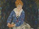 Egon Schiele: Edith Schiele (z vstavy Klimt/Schiele/Kokoschka a eny, Vde,...