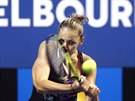 S RAZANC. Kristna Plkov ve druhm kole Australian Open.