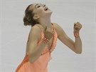 Jelena Radionovová v krátkém programu na mistrovství Evropy krasobruslaní v...