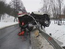 Nehoda se stala nedaleko Holeova - na silnici mezi obcemi Tuapy a Prusinovice.